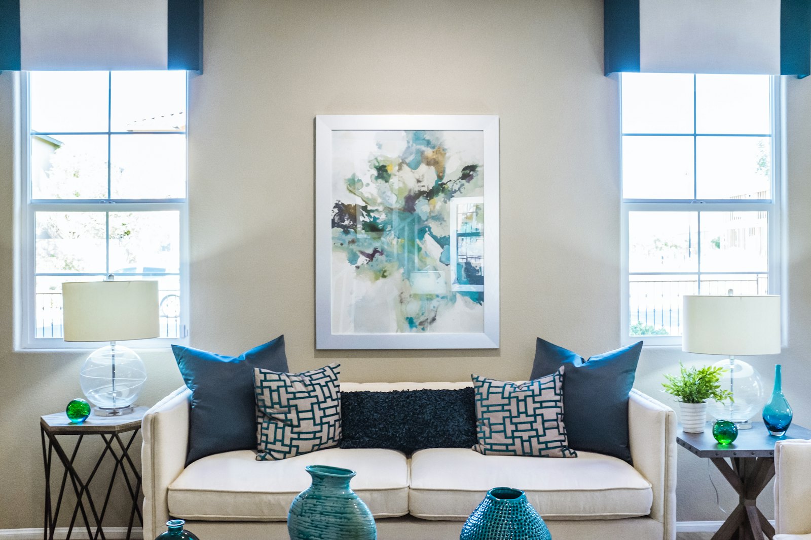 A bright living room in a home