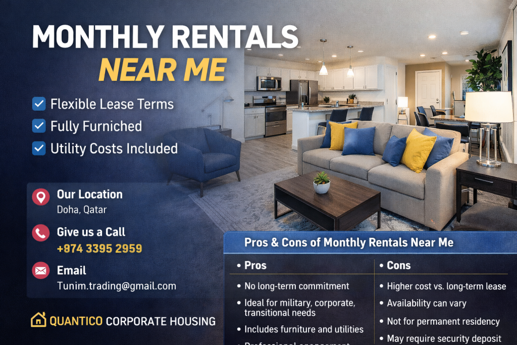 Monthly Rentals Near Me | Affordable Short & Long-Term Stays